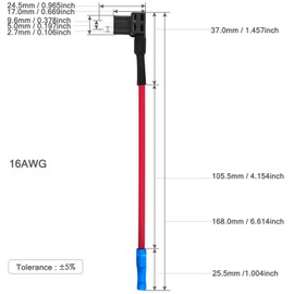 [UL Wire] Chanzon 5Pcs 16awg Add-a-circuit Micro2 Fuse Holder Fuse Tap Adapter For 20A Automotive Car Motorcycle