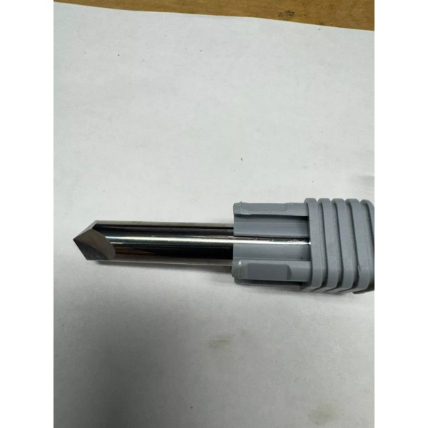 Harvey 72545 Chamfer Mill: 2 Flutes, Solid Carbide, 3/8" Shank,