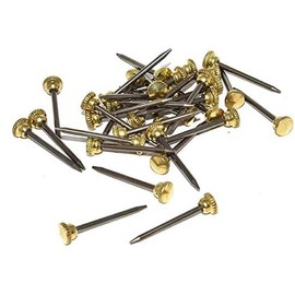 Dzina Picture Photo Hanging Hook PINS KNURLED Brass Head ( Pack of 25 )