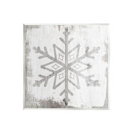 Stupell Industries Rustic Winter Snowflake Shape Wood Wall Art, Design by Lil' Rue