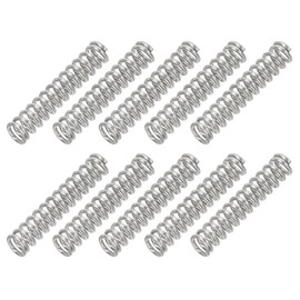 PATIKIL Compression Spring, 0.5mm Wire Dia x 3mm OD x 15mm L, 10 Pcs 304 Stainless Steel Mechanical Extension Small Springs Pen Springs Assortment Kit for Shop and Home Repairs