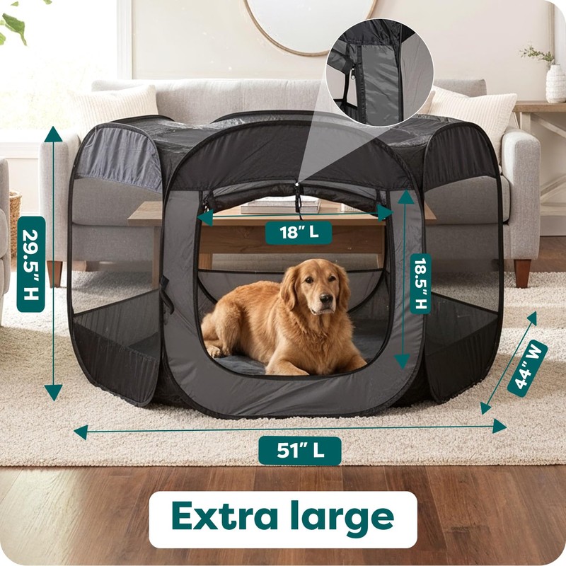 FurHaven Portable Pet Playpen for Dogs & Cats, Extra Large