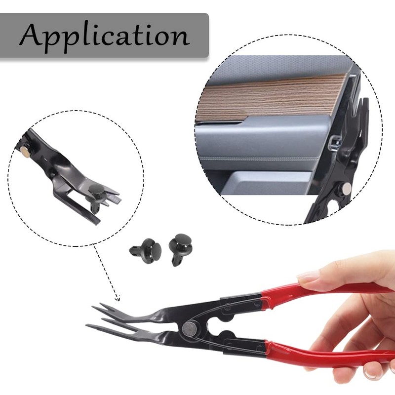 Ruibapa 2 Pcs Red Clip Removal Tool, Pliers Fastener, Set