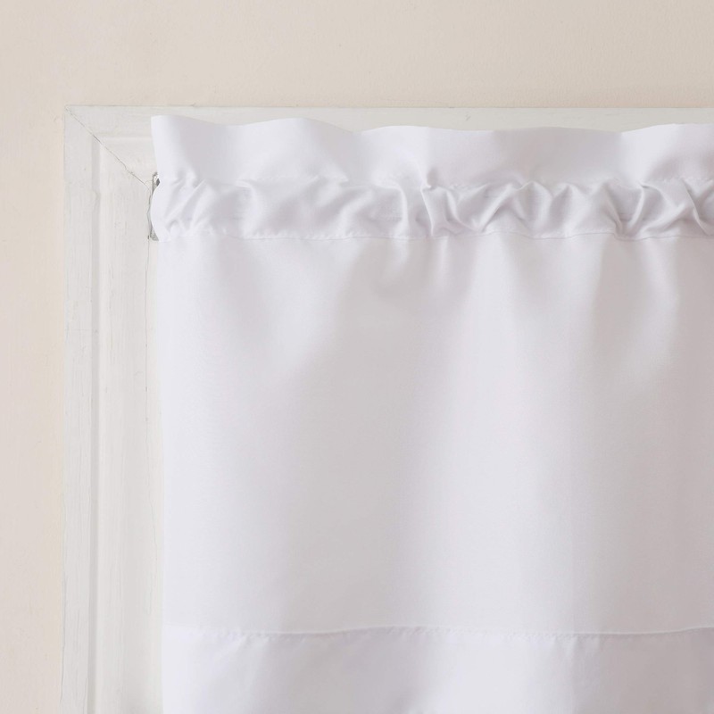 No. 918 Martine Microfibre Valance and Tier Set, Semi Clear,