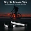 A Group of 2 Bicycle Trouser Clips, Grey Reflective Bands,