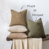SINYASAN Soft Linen Striped Throw Pillow Covers 18"x18" Set of