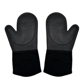 1 Paar Backhandschuhe Anti-Rutsch Kochhandschuh Gepolsterte Ofenhandschuhe Weiche Isolierhandschuhe Hitzebeständige Küchenhandschuhe für Backen, Kochen, Grillen