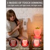 WLHONG Strawberry Night Light,Cute Silicone Strawberry Lights Kawaii Room Decor,USB
