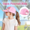 Zsedrut Toddler Girl Baseball Cap Kids Adjustable Ponytail Sun Hat