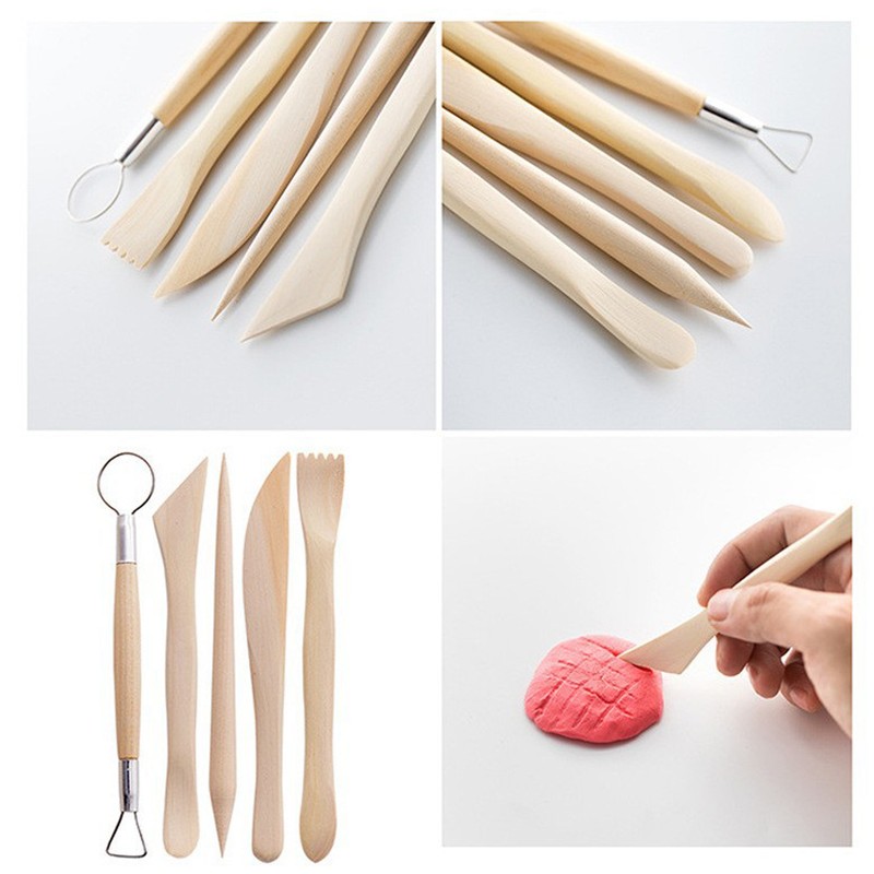 32Pcs Polymer Clay Tools Durable Wood Metal Comfortable Handle Food