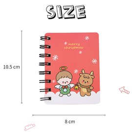 YouYuer 12 Stück Mini Weihnachten Notizbücher für Mädchen,Weihnachten Klein Spiraltasche Notizbuch Spirale Winzige Notizbücher Lehrer Klassenzimmer Belohnung Versorgung für Jungen Mädchen