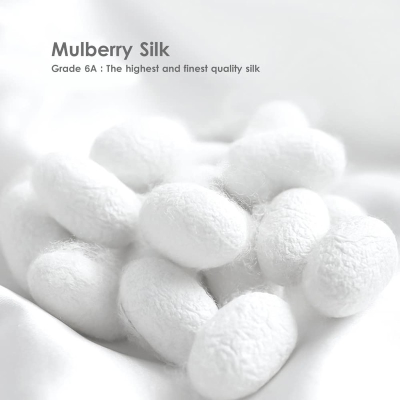 Two-Sided 100% Mulberry Silk Hypoallergenic Pillowcase Slip Skin Face Hair