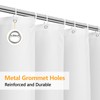 Seenus Extra Long Shower Curtain Waterproof Fabric with 3 Magnets,