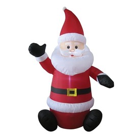 Brite Star Inflatables 6 Ft Single Lighted Airblown, 6ft, Sitting Santa