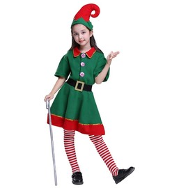Christmas Elf Costume Children Boys Girls, Elf Christmas Costumes for Children, Elf Christmas Decoration Props Costume, Children's Dresses Carnival Masquerade Christmas New Year Cosplay Party