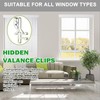 12PCS Transparent Valance Clips – 1.87-Inch Plastic Blind Clips for