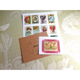 VALENTINE GREETING CARDS BOX KIT ~  DOLLHOUSE MINIATURE