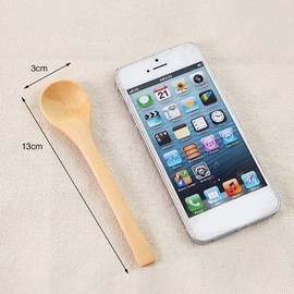 6Pcs Wooden Spoons, 9.8 Inch Wood Soup Spoons for Eating Mixing Stirring, Reusable Bamboo Spoons for Condiment Spices,Long Handle Spoon, Japanese Style Kitchen Utensil,Cooking Utensils