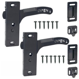 Ycsxcs 2-Pack RV Screen Door Latch with Handle (Right Hand), Replacement Screen Door Catch, Black Screws with Flat Washer, Camper Trailer & Motorhome Interior Screen Door Hardware Caravan