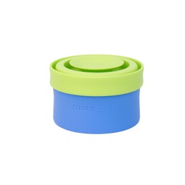 morepeas The Everything Snack Bowl - All-in-One Baby, Toddler & Kid Food Container - Travel Essential with Spill Proof Lid & Suction Base - Blueberry