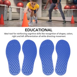 Foot Markers, Foot Shaped Floor Markers, Feet Carpet Markers Foot-Shaped Floor Markers For Preschool Educational Non-Slip Fun Exercise (Blue)