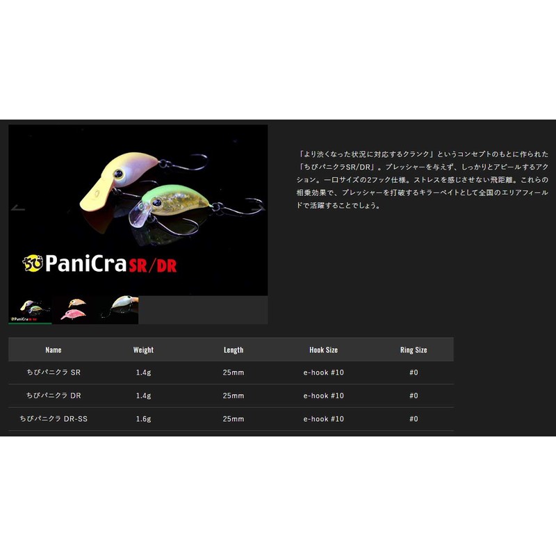 JACKALL TIMON Chibi Panikura DR-SS TK Glow
