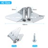 uxcell 2 Set Garage Door Hinge #2 Hinge, 14 Gauge