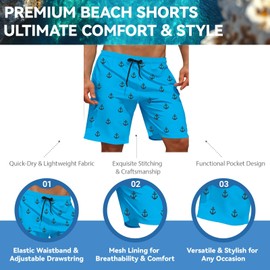 Quick Dry Mens Swim Trunks Lightweight & Comfortable Bathing Suits for Men Beach Vacation Cruise Resort Wear Swim Shorts for Ocean Pool Summer Essential Gear