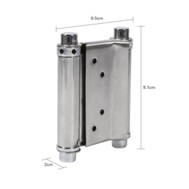 Tyenaza Swing Door Hinge Pack of 2 3 Inch Double Action Spring Hinge Stainless Steel Double Action Spring Swing Door Fitting for Swing Door