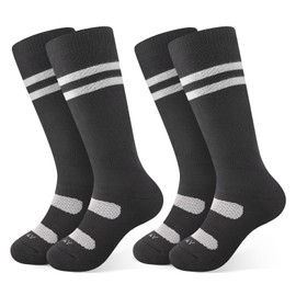 Findway Ski Socks, 2 Pairs Set, Kids' Ski Socks, Thick, Sweat Absorbent, Quick Drying, Antibacterial, Odor-Resistant, Thermal Insulation, Snowboarding Socks, Children's Socks, Skiing, Outdoor Sports,