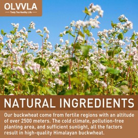 Olvvla - Himalayan Tartary Buckwheat - 8oz/227g - Premium Roasted Buckwheat Tea - Gluten-Free - Caffeine Free - Rich Aroma of Roasted Buckwheat