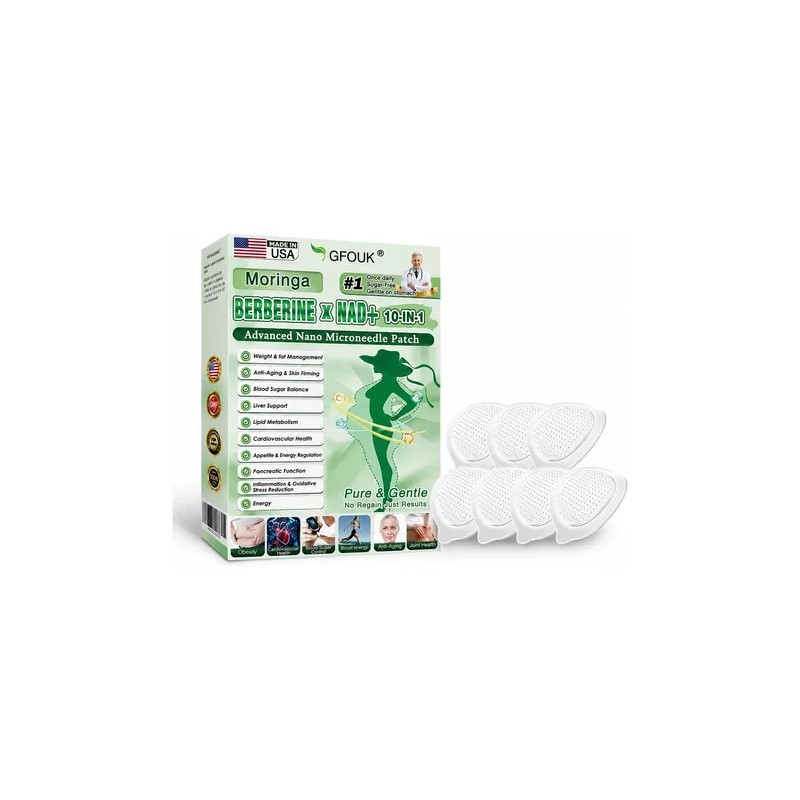 Parche Avanzado Con Nanoagujas Moringa Berberine 10 En 1