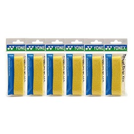 YONEX AC402DX-004-6SET Towel Grip DX 1-Piece Set, 6-Piece Set, Yellow