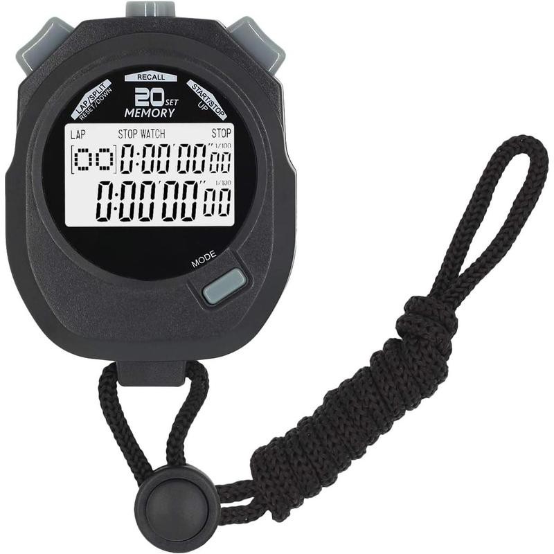 Stopwatch, Amble Countdown Timer and Stopwatch Record 20 Memories Lap