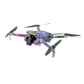 MightySkins Glossy Glitter Skin Compatible with DJI Mini 3 - Neon Splatter | Protective, Durable High-Gloss Glitter Finish | Easy to Apply | Made in The USA