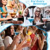 FoldTier 1000pcs 5 Inch Blue Cocktail Straws, 0.24" Wide Short