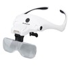Rechargeable Headband Magnifier Hands Free Head Magnifying Glasses with 4