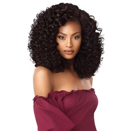 Outre Mytresses Gold Label Blowout Collection Curly Wavy Style Unprocessed Human Hair - FLEXI ROD MEDIUM 18 Inch (NBLK)
