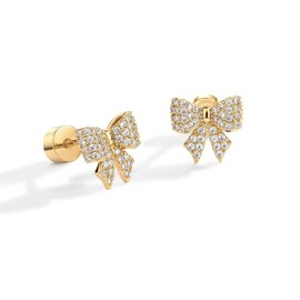 Trend 14K Gold Plated Bow Earrings, Hypoallergenic Summer Jewelry Set, Playful Floral and Geometric Studs, Lightweight Cute Accessories for Women.