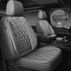 CAR PASS Piping Luxury Leather Seat Covers Full Set,5 Seats