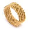 WOYNJI Men's Women's Stainless Steel Mesh Ring Wedding Band Comfort