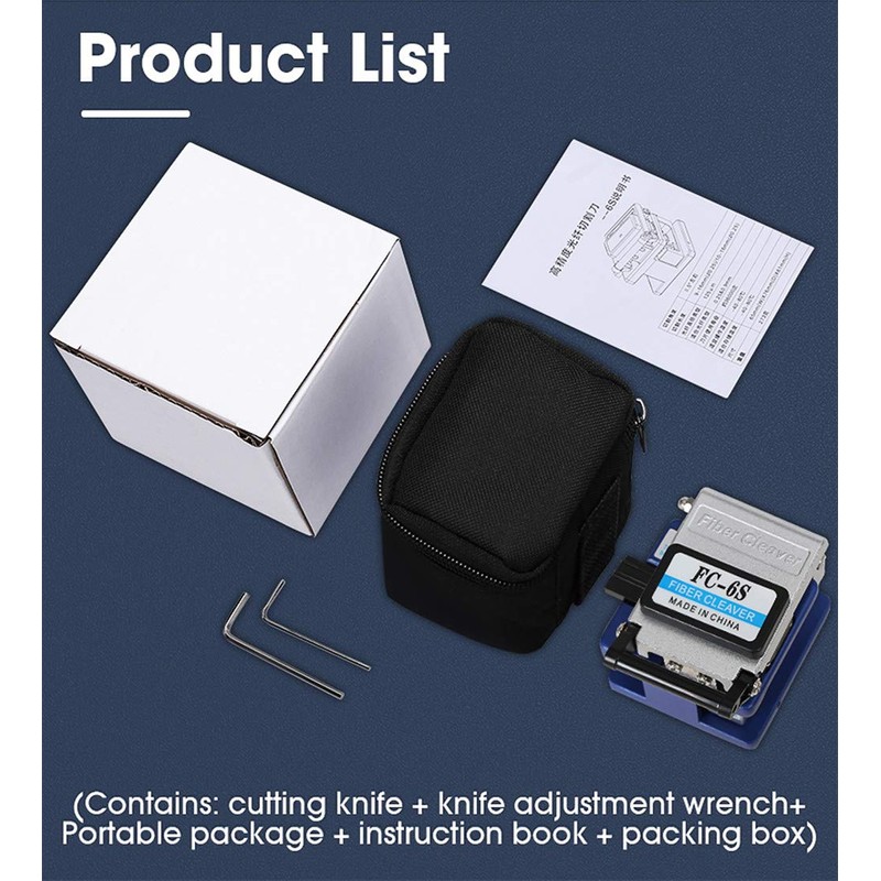DAXGD Fiber Cleaver Optic Connector FC-6S Optical Fiber Cleaver Metal