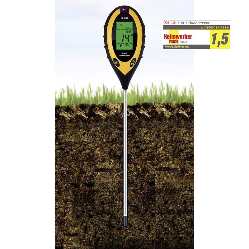 X4-Life 700403 4-in-1 Ground Tester Digital Ground Measuring Device