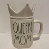 Rae Dunn QUEEN MOM Mug with Crown Topper - MOTHER'S