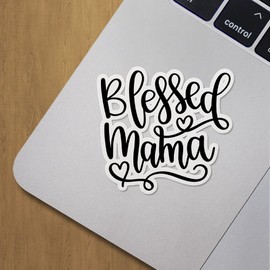 Decal Stickers of Blessed Mama Premium Indoor (No Waterproof) Vinyl Decal Stickers for Laptop Phone Accessory Helmet Car Window Mug Tuber Cup Door Wall Decoration ANDVER3c2431aBL