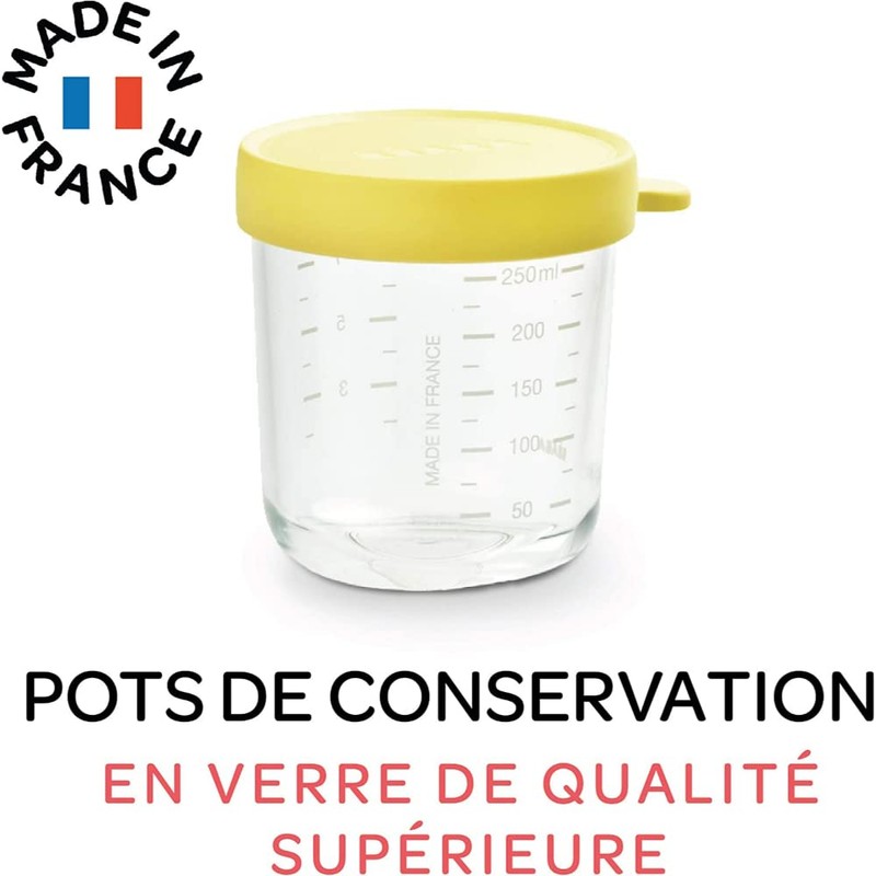 BEABA Beaba Conservation Jar Quality Glass 250 ml - Neon