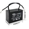 Twidec/2Pcs 450V AC 50/60Hz Run Capacitor 2-Wire Metallized Polypropylene Film