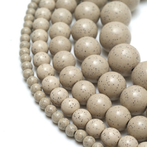 OVER-9 High Concentration Hokutto Stone 0.3 inch (8 mm) Sold in a Row Inspected by Professional Institution! Round Ball Beads for Bracelets Necklaces Wholesale Price Gemstone Health