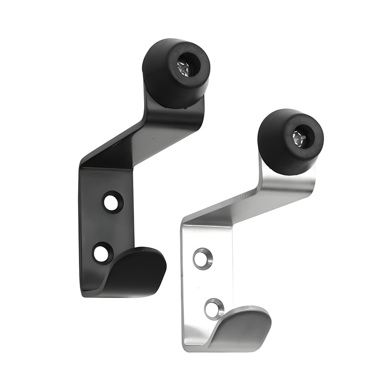 GEFONG Door Stop Stainless Steel with Coat Hooks Depth 76mm