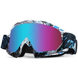 beyisi Dirt Bike Goggles Motorcycle Gear ATV Riding Motocross Dirtbike 4-Wheeler Accessories Ski Fit Over The Glasses UV400 Protection Dust Shatterproof for Men Women